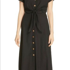 Veronica Beard tie waist linen dress sz 12
